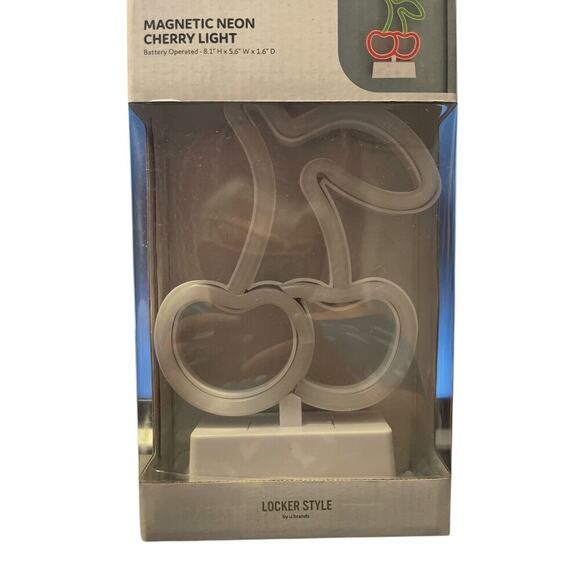 Magnetic Neon Cherry Light - Locker Style - Picture 1 of 2